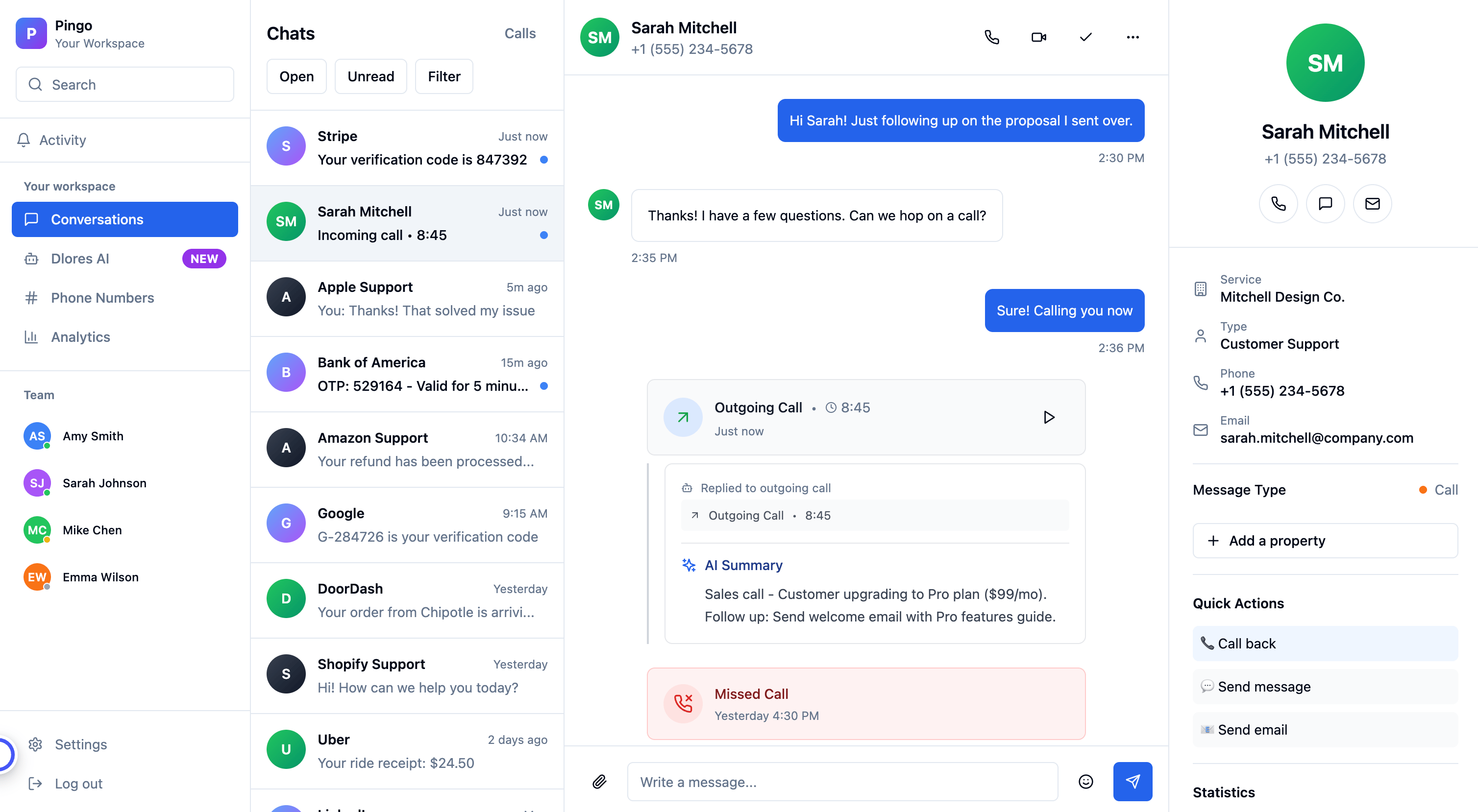 Pingo - AI-Powered Virtual Phone System